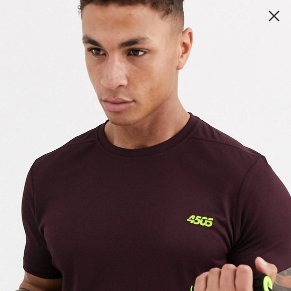 ASOS 4505 Burgundy Compression Training Shirt - Picture 1 of 3